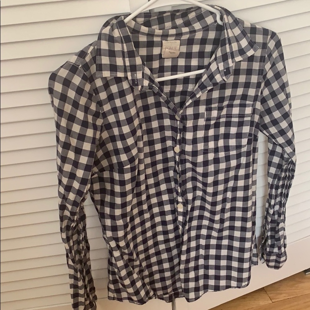 J.Crew gingham blouse